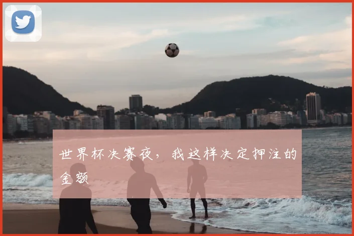 世界杯决赛夜，我这样决定押注的金额